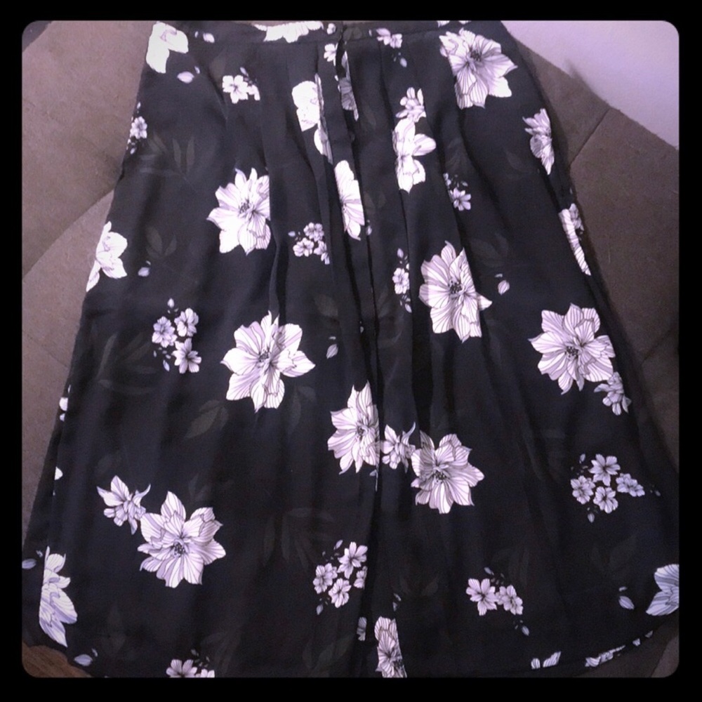 Knee length floral skirt
